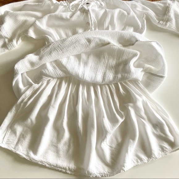 Lulus Boho Tassel Tie Front Peasant Blouse Size XS - Picture 11 of 16